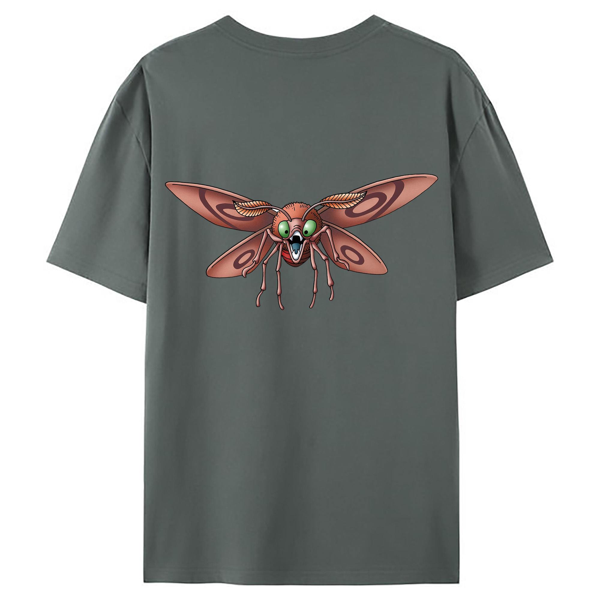 （画像用） ドラゴンクエスト Doragon Kuesuto Dragon Quest 綿100％ メンズ半袖Tシャツ（バックプリント） 通気性